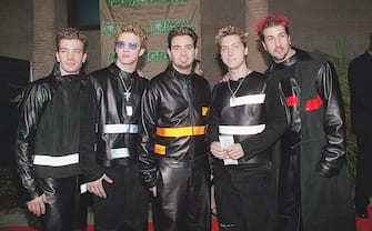 (Original Caption) Arrival of the group N'Sync. (Photo by Frank Trapper/Corbis via Getty Images)