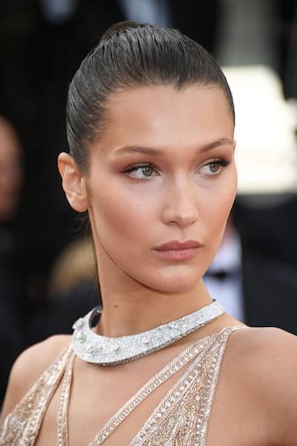 CANNES, FRANCE - MAY 11:  Bella Hadid attends the 'Cafe Society' premiere and the Opening Night Gala during the 69th annual Cannes Film Festival at the Palais des Festivals on May 11, 2016 in Cannes, .  (Photo by Venturelli/WireImage)