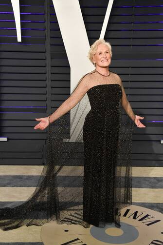 BEVERLY HILLS, CALIFORNIA - FEBRUARY 24: Glenn Close attends the 2019 Vanity Fair Oscar Party hosted by Radhika Jones at Wallis Annenberg Center for the Performing Arts on February 24, 2019 in Beverly Hills, California. (Photo by George Pimentel/Getty Images)