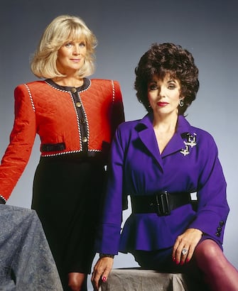 DYNASTY - "The Reunion" - Airdate October 20, 1991. (Photo by Walt Disney Television via Getty Images Photo Archives/Walt Disney Television via Getty Images) LINDA EVANS;JOAN COLLINS