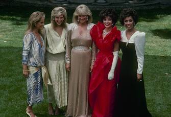 DYNASTY - "The Wedding" which aired on May 15, 1985. (Photo by Walt Disney Television via Getty Images Photo Archives/Walt Disney Television via Getty Images) PAMELA BELLWOOD;CATHERINE OXENBERG;LINDA EVANS;JOAN COLLINS;DIAHANN CARROLL