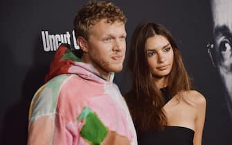 Sebastian Bear McClard and Emily Ratajkowski at the UNCUT GEMS Los Angeles Premiere held at the ArcLight Cinerama Dome in Los Angeles, CA on Wednesday, â  December 11, 2019.  (Photo By Sthanlee B. Mirador/Sipa USA)