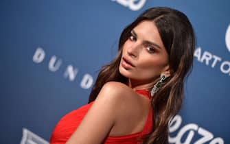 File photo dated January 5, 2019 of Emily Ratajkowski attends Michael Muller's HEAVEN, presented by The Art of Elysium in Los Angeles, CA, USA. Emily Ratajkowski has welcomed her first child, Sylvester Apollo Bear, with husband Sebastian Bear-McClard. &#x93;Sylvester Apollo Bear has joined us earth side,&#x94; she wrote in an Instagram post on Thursday. &#x93;Sly arrived 3/8/21 on the most surreal, beautiful, and love-filled morning of my life.&#x94; Photo by Lionel Hahn/ABACAPRESS.COM