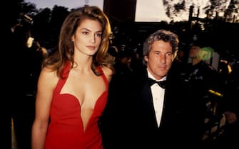 Richard Gere and Cindy Crawford at the Shrine Auditorium in Los Angeles, California (Photo by Ron Galella/WireImage)