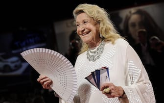 Italian fashion stylist Marta Marzotto arrives for the premiere of 'She's funny that way', during the 71st annual Venice Film Festival at the Lido in Venice, Italy, 29 August 2014. The movie is presented in the out competition selection at the festival running from 27 August to 06 September. ANSA/CLAUDIO ONORATI
