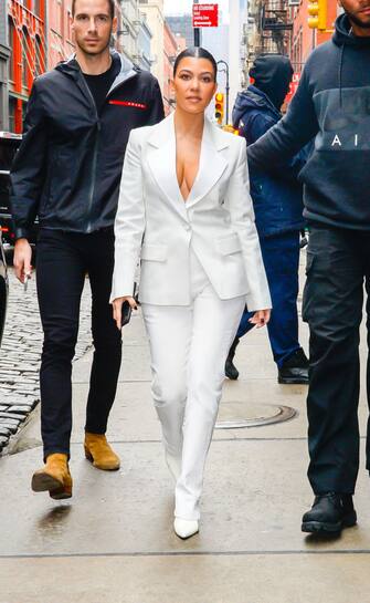 NEW YORK, NY - FEBRUARY 07:  Kourtney Kardashian is seen walking in soho on February 7, 2019 in New York City.  (Photo by Raymond Hall/GC Images)