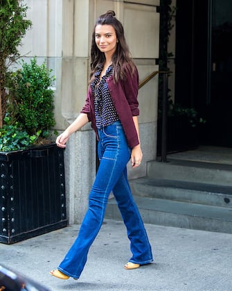 NEW YORK, NY - AUGUST 19:  Emily Ratajkowski is seen in Midtown on August 19, 2015 in New York City.  (Photo by Alessio Botticelli/GC Images)