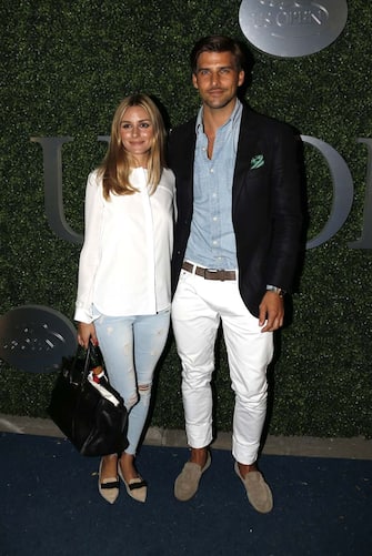 NEW YORK, NY - SEPTEMBER 9: Olivia Palermo and her husband Johannes Huebl attend day ten of the 2015 US Open at USTA Billie Jean King National Tennis Center on September 9, 2015 in the Flushing neighborhood of the Queens borough of New York City. (Photo by Jean Catuffe/GC Images)