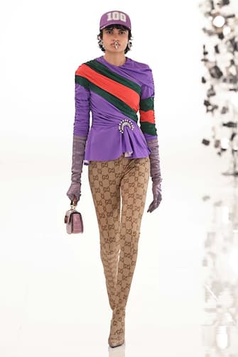 ROME, ITALY - APRIL 15: Look 10 from Gucci Aria collection on April 15, 2021 in Rome, Italy.  (Photo by Daniele Venturelli / Getty Images for Gucci)