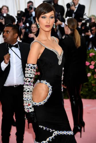 NEW YORK, NEW YORK - MAY 06: Bella Hadid attends The 2019 Met Gala Celebrating Camp: Notes on Fashion at Metropolitan Museum of Art on May 06, 2019 in New York City. (Photo by Dimitrios Kambouris/Getty Images for The Met Museum/Vogue)