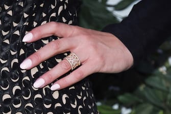 TORONTO, ON - SEPTEMBER 09:  Actress Abbie Cornish, ring and manicure detail, arrives at the Fox Searchlight TIFF Party during the 2018 Toronto International Film Festival at the Four Seasons Centre For The Performing Arts on September 9, 2018 in Toronto, Canada.  (Photo by Amanda Edwards/WireImage)