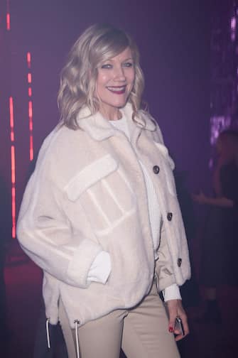 MILAN, ITALY - FEBRUARY 19: Natasha Stefanenko attends the Moncler fashion show on February 19, 2020 in Milan, Italy. (Photo by Pietro S. D'Aprano/Getty Images)
