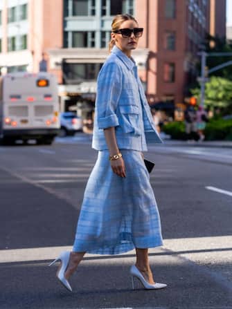 NEW YORK, NEW YORK - JUNE 10: Olivia Palermo is seen in Tribeca on June 10, 2021 in New York City. (Photo by Gotham/GC Images)