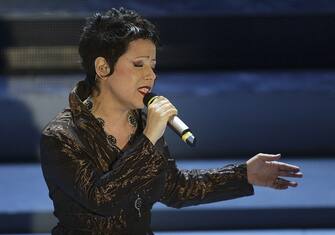 SAN REMO, ITALY - MARCH 1:  Italian  singer Antonella Ruggiero performs at the first day of the San Remo Festival at the Ariston Theatre on March 1, 2005 in San Remo, Italy. The five-day singing competition, organised by Rai Television, has welcomed such stars as Tina Turner, Peter Gabriel, and Andrea Boccelli in the past. Last year's festival was shrouded in controversy because Tony Renis, a close friend of Silvio Berlusconi, recently appointed artistic director of the festival, allegedly has close links with the Mafia. An alternative festival, the Mantova Musica Festival, was organised in protest at his appointment. (Photo by Giuseppe Cacace/Getty Images)  