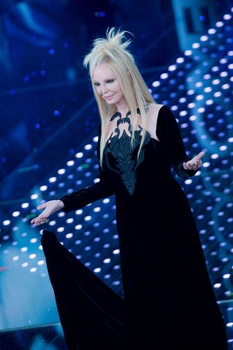 Patty Pravo attends the 66th Sanremo Music Festival on February 11, 2016. (Photo by Manuel Romano/NurPhoto) (Photo by NurPhoto/NurPhoto via Getty Images)