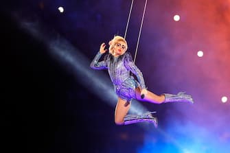 HOUSTON, TX - FEBRUARY 05: Lady Gaga performs during the Pepsi Zero Sugar Super Bowl 51 Halftime Show at NRG Stadium on February 5, 2017 in Houston, Texas.  (Photo by Patrick Smith/Getty Images)