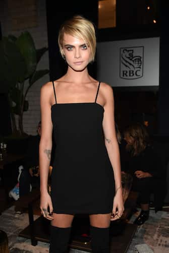 TORONTO, ON - SEPTEMBER 09:  Cara Delevingne attends RBC hosted "Her Smell" cocktail party at RBC House Toronto Film Festival on September 9, 2018 in Toronto, Canada.  (Photo by Sonia Recchia/Getty Images for RBC)
