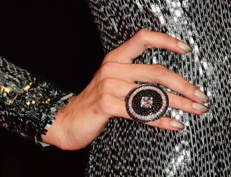 169251985 CANNES, FRANCE - MAY 22: Model Alessandra Ambrosio (ring and nail) detail attends the Premiere of 'All Is Lost' during The 66th Annual Cannes Film Festival at the Palais des Festivals on May 22, 2013 in Cannes, France. (Photo by Dominique Charriau/WireImage)