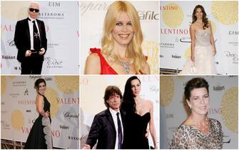 Karl Lagerfeld, Claudia Schiffer, Elizabeth Hurley, Anne Hathaway, Mick Jagger, Caroline di Monaco