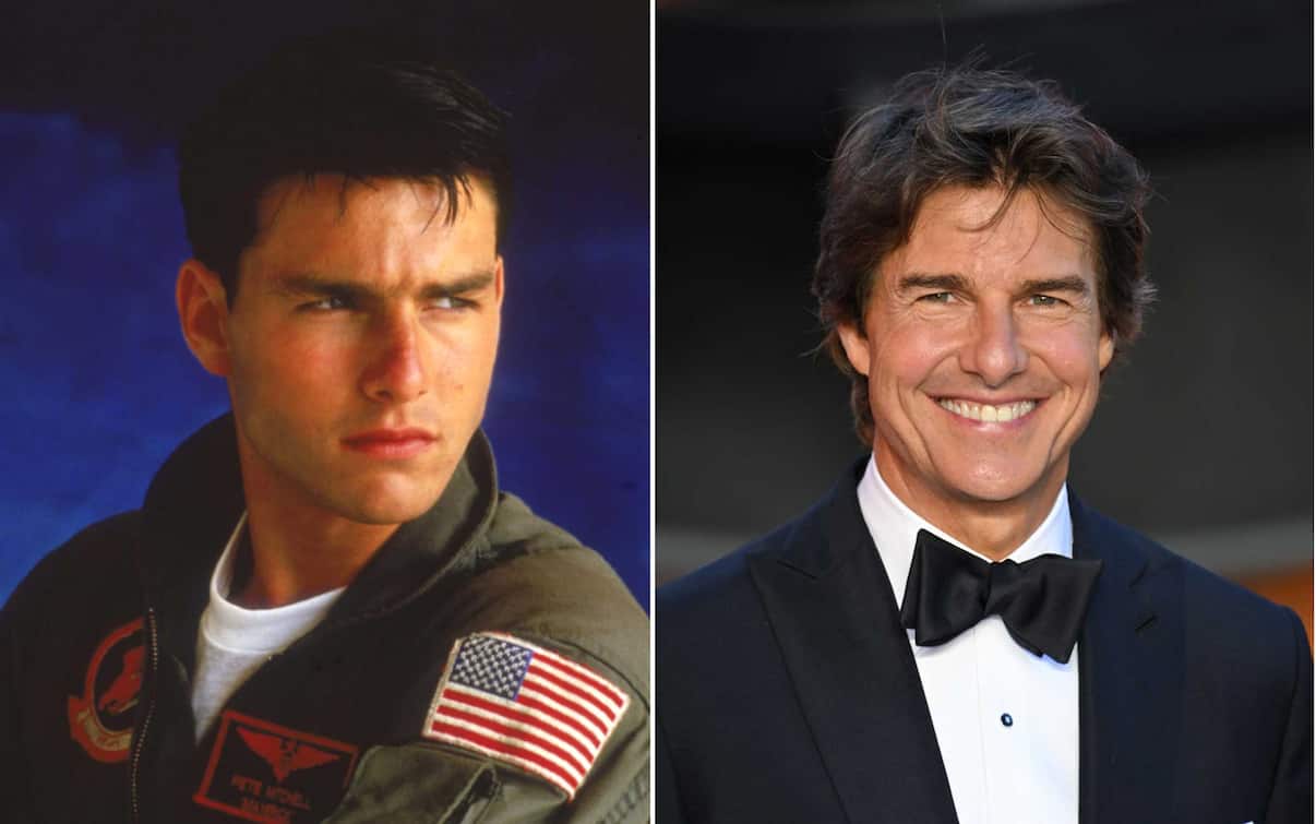 Top Gun, the cast of the film the comparison between yesterday and