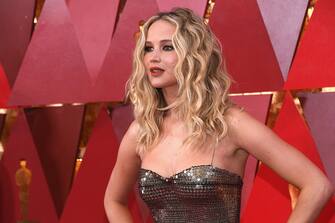 HOLLYWOOD, CA - MARCH 04:  Jennifer Lawrence attends the 90th Annual Academy Awards at Hollywood & Highland Center on March 4, 2018 in Hollywood, California.  (Photo by Kevork Djansezian/Getty Images)