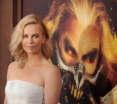 HOLLYWOOD, CA - MAY 07:  Actress Charlize Theron arrives at the Los Angeles premiere of "Mad Max: Fury Road" at TCL Chinese Theatre IMAX on May 7, 2015 in Hollywood, California.  (Photo by Gregg DeGuire/WireImage)