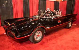 ROSEMONT, IL - AUGUST 27:  The Batmobile from the 60s television series on display during the Wizard World Chicago Comic-Con at Donald E. Stephens Convention Center on August 27, 2017 in Rosemont, Illinois.  (Photo by Barry Brecheisen/Getty Images)
