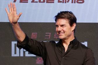 SEOUL, SOUTH KOREA - JULY 16: Tom Cruise attends the 'Mission: Impossible - Fallout' Korea Press Conference and Photo Call at Lotte Hotel Seoul on July 16, 2018 in Seoul, South Korea.  (Photo by Han Myung-Gu/Getty Images for Paramount Pictures)