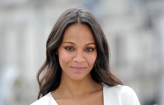 LONDON, UNITED KINGDOM - JULY 25: Zoe Saldana attends the "Guardians of the Galacy" photocall on July 25, 2014 in London, England. (Photo by Stuart C. Wilson/Getty Images)