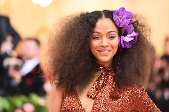 NEW YORK, NEW YORK - MAY 06: Zoe Saldana attends The 2019 Met Gala Celebrating Camp: Notes on Fashion at Metropolitan Museum of Art on May 06, 2019 in New York City. (Photo by Theo Wargo/WireImage)