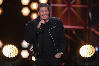 OFFENBURG, GERMANY - APRIL 12: David Hasselhoff performs on stage during the taping of the show "50 Jahre Hitparade" on April 12, 2019 in Offenburg, Germany. The show will air on ZDF on April 27, 2019. (Photo by Christian Kaspar-Bartke/Getty Images)