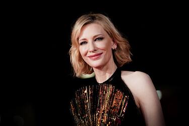 ROME, ITALY - OCTOBER 19: ( EDITOR NOTE: This image has been altered with digtal filter ) Cate Blanchett walks the red carpet ahead of the 'The House With A Clock In Its Walls' screening during the 13th Rome Film Fest at Auditorium Parco Della Musica on October 19, 2018 in Rome, Italy. (Photo by Vittorio Zunino Celotto/Getty Images)