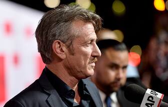 LOS ANGELES, CA - MARCH 12:  Producer/actor Sean Penn attends the premiere of Open Road Films' "The Gunman" at Regal Cinemas L.A. Live on March 12, 2015 in Los Angeles, California.  (Photo by Kevin Winter/Getty Images)