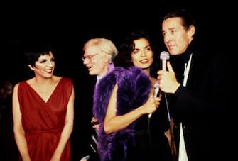 NEW YORK, NY - CIRCA 1970s: Liza Minnelli, Andy Warhol, Bianca Jagger and Halston circa 1970s in New York City. (Photo by Robin Platzer/IMAGES/Getty Images)