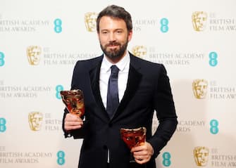 LONDON, ENGLAND - FEBRUARY 10:  Ben Affleck, winner of the Best Film and Best Director award for "Argo", poses in the press room at the EE British Academy Film Awards at The Royal Opera House on February 10, 2013 in London, England.  (Photo by Stuart Wilson/Getty Images)