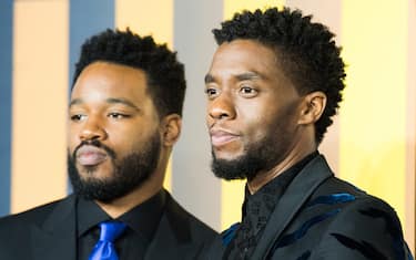LONDON, ENGLAND - FEBRUARY 08: Ryan Coogler and Chadwick Boseman attends the European Premiere of 'Black Panther' at Eventim Apollo on February 8, 2018 in London, England.  (Photo by Samir Hussein/Samir Hussein/WireImage)
