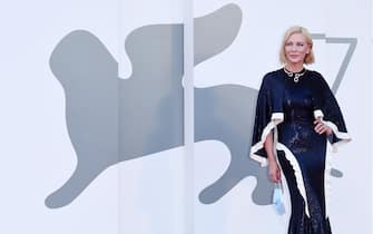 VENICE, ITALY - SEPTEMBER 02:  Cate Blanchett walks the red carpet ahead of the Opening Ceremony and the "Lacci" red carpet during the 77th Venice Film Festival at  on September 02, 2020 in Venice, Italy. (Photo by Stefania D'Alessandro/WireImage,)