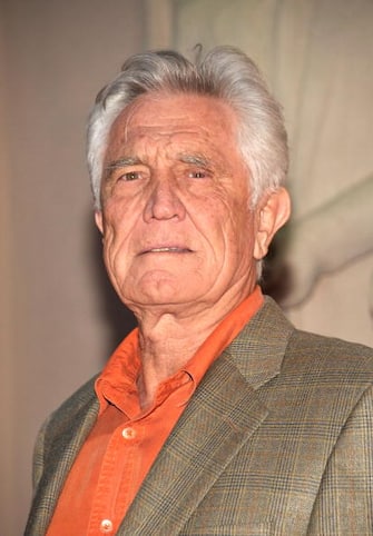 LOS ANGELES, CA - JUNE 12:  Actor George Lazenby arrives at the premiere of the new film "Raven", held at the Goldenson Theater at the Academy of Television Arts & Sciences on June 12, 2009 in Los Angeles, California.  (Photo by Michael Tullberg/Getty Images)