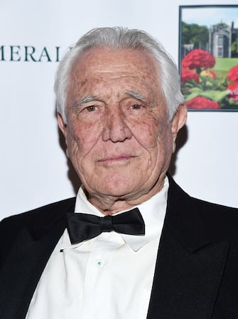 HOLLYWOOD, CALIFORNIA - FEBRUARY 09: Actor George Lazenby attends the 5th Annual Roger Neal and Maryanne Lai Oscar Viewing Dinner-Icon Awards and After Party at The Hollywood Museum on February 09, 2020 in Hollywood, California. (Photo by Amanda Edwards/Getty Images)