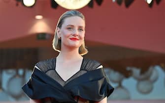 British actress Romola Garai arrives for the screening of the film "Miss Marx" presented in competition on the fourth day of the 77th Venice Film Festival, on September 5, 2020 at Venice Lido, during the COVID-19 infection, caused by the novel coronavirus. (Photo by Alberto PIZZOLI / AFP) (Photo by ALBERTO PIZZOLI/AFP via Getty Images)