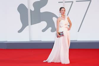 VENICE, ITALY - SEPTEMBER 12: Naian GonzÃ¡lez Norvind walks the red carpet ahead of closing ceremony at the 77th Venice Film Festival on September 12, 2020 in Venice, Italy. (Photo by Ernesto Ruscio/Getty Images)