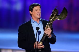 Sylvester Stallone, winner of the Action Movie Star Award at the Paramount Studios in Los Angeles, California (Photo by John Shearer/WireImage)