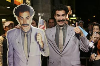 COLOGNE, GERMANY - OCTOBER 11:  Comedian Sacha Baron Cohen attends the 'Borat: Cultural Learnings of America for Make Benefit Glorious Nation of Kazakhstan' movie premiere at the "filmpalast" on October 11, 2006 in Cologne, Germany.  (Photo by Ralf Juergens/Getty Images)   