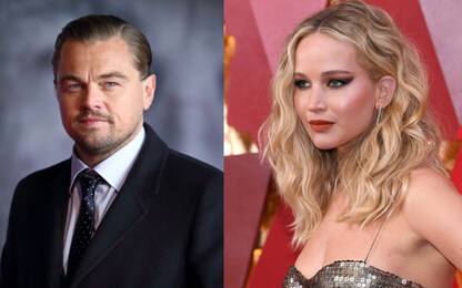 Don't Look Up: le foto di Jennifer Lawrence e Leonardo DiCaprio