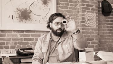 (Original Caption) 4/24/1970-San Francisco, CA- Francis Ford Coppola works in his American Zoetrope movie studio.