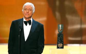 LOS ANGELES, CA - JANUARY 28:  Actor Dick Van Dyke presents the Lifetime Achievement Award to Julie Andrews onstage at the 13th Annual Screen Actor Guild Awards held at the Shrine Auditorium on January 28, 2007 in Los Angeles, California.  (Photo by Kevin Winter/Getty Images)
