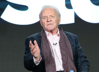 PASADENA, CA - JANUARY 08:  Actor Anthony Hopkins, speaks onstage during The Dresser panel as part of the Starz portion of This is Cable 2016 Television Critics Association Winter Tour at Langham Hotel on January 8, 2016 in Pasadena, California.  (Photo by Frederick M. Brown/Getty Images)