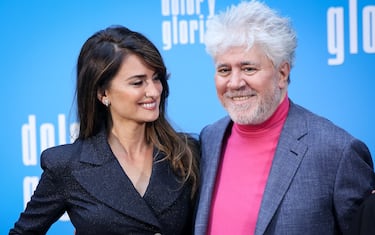 MADRID, SPAIN - MARCH 12: Director Pedro Almodovar and actress Penelope Cruz attend the 'Dolor y Gloria' (Pain And Glory) photocall at Villamagna Hotel on March 12, 2019 in Madrid, Spain. (Photo by Pablo Cuadra/WireImage)