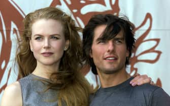 17-19990901-VENEZIA-SPE: 56ma MOSTRA DEL CINEMANicole Kidman e Tom Cruise, ritratti oggi al Lido, durante la presentazione del film d'apertura: "  Eyes Wide Shut " ( fuori concorso).    CLAUDIO ONORATI/ANSA/ON