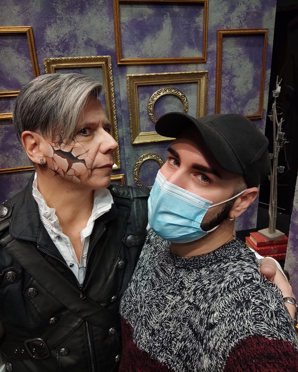 Mister Paura e Luca Luce durante le riprese della puntata dedicata a The Quake